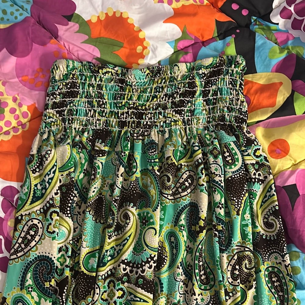 Green brown and lime green design
